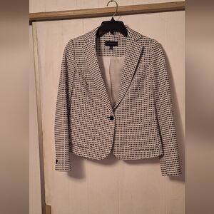 Talbots Blazer Checkered Jacket Sz XS Business Casual Pleated